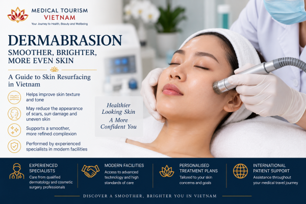 Skincare specialist performing dermabrasion facial skin resurfacing treatment in Vietnam