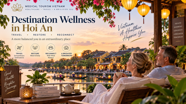 Destination wellness in Hoi An, Vietnam, combining restorative travel, relaxation and a riverside heritage setting